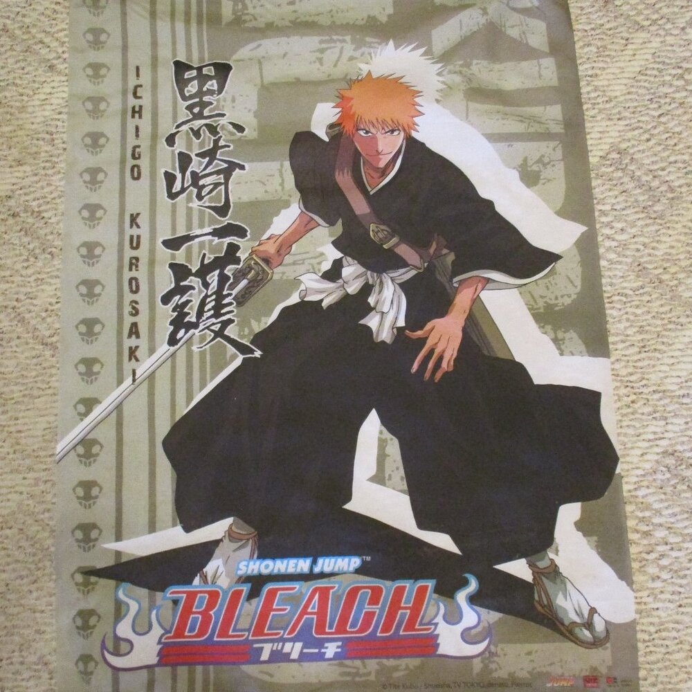 Anime Bleach Ichigo Kurosaki Shonen Jump Large Wall Scroll Viz Media 43" x 31"